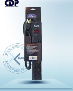 SURGE SUPRESSOR BLACK 6-OUTLET