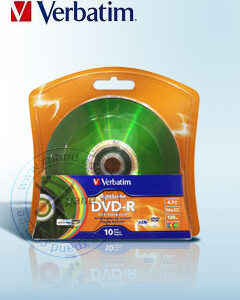 LS DVD-R 16X COLOR BULK 10PK