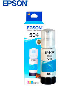 TINTA EPSON CYAN BOTELLA T504
