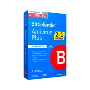BITDEFENDER ANTIVIRUS PLUS - (2 LICENCIAS INDEPENDIENTES X 1) PARA UN DISPOSITIVO X 1 AñO - BD PLUS 1 PC 12M CAJA 2X1