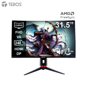MONITOR CURVO GAMING TEROS TE-3219G, 31.5" FHD VA, 240HZ, 1MS, HDMI, DP, AUDIO OUT - MON TE 32'' FHD 240HZ 1MS CVO