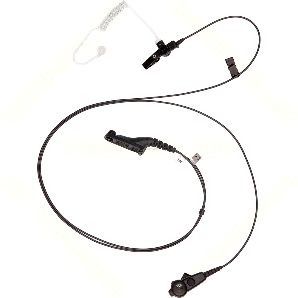 AURICULAR TIPO VIGILANCIA IMPRES 2 CABLES CON TUBO ACÚSTICO TRANSPARENTE Y PTT PARA RADIOS MOTOROLA R7 XPR APX