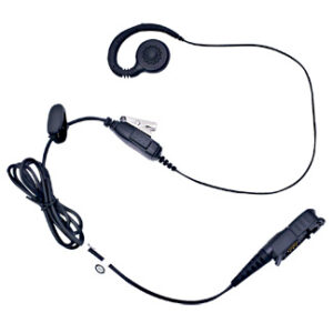 AURICULAR TIPO VIGILANCIA 2 CABLES CON TUBO ACÚSTICO TRANSPARENTE Y PTT PARA RADIOS MOTOROLA DEP450 EP450 CP200