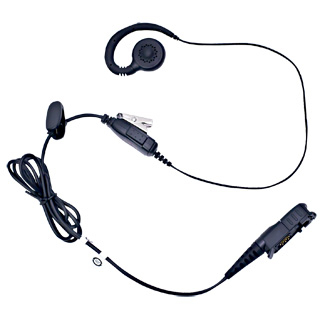 AURICULAR TIPO VIGILANCIA 2 CABLES CON TUBO ACÚSTICO TRANSPARENTE Y PTT PARA RADIOS MOTOROLA DEP450 EP450 CP200