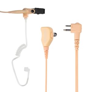 AURICULAR TIPO VIGILANCIA 2 CABLES CON TUBO ACÚSTICO TRANSPARENTE Y PTT PARA RADIOS DEP450 CP200D R2