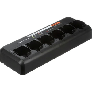 CARGADOR MÚLTIPLE RÁPIDO PARA RADIOS R2, DP1400 Y SERIES CP. CAPACIDAD PARA CARGAR HASTA 6 RADIOS O BATERÍAS SIMULTÁNEAMENTE.