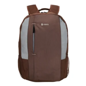 MOCHILA TEROS TE-9040BR, PARA LAPTOPS DE HASTA 15.6", COLOR MARRóN CON GRIS - BACKPACK TEROS BROWN
