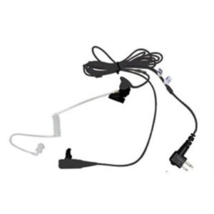 AURICULAR TIPO VIGILANCIA 2 CABLES CON TUBO ACÚSTICO TRANSPARENTE Y PTT PARA RADIOS DEP450 CP200D R2