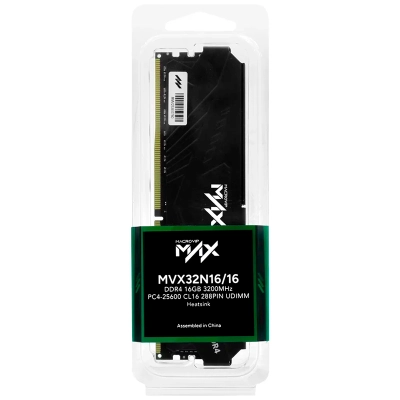 MEMORIA UDIMM MACROVIP MAX, MVX32N16/16, 16GB DDR4-3200MHZ PC4-25600, CL16, 288-PIN - MEM RAM 16G MV MAX 3.20G DDR4