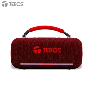 PARLANTE INALáMBRICO TEROS VIBE VB-6049R, 60W, BT 5.3, 4000 MAH, USB, LUCES LED, ROJO - TEROS VIBE SERIES 60W RED