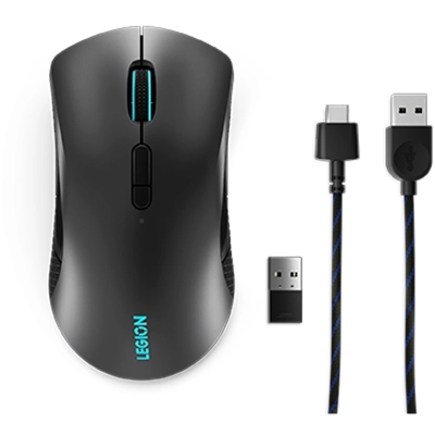 MOUSE GAMER INALAMBRICO LENOVO M600 LEGION, BT5.0/2.4GHZ/USB 2.0/HASTA 16000 DPI/RGB/NEGRO - LENOVO LEGION M600 WIRELESS MS