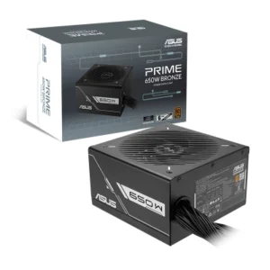 FUENTE DE ALIMENTACION ASUS PRIME 650B BLACK, 650W, 80 PLUS BRONZE, FORMATO ATX, - PSU AS PRIME-650B-BLACK 80+BRO