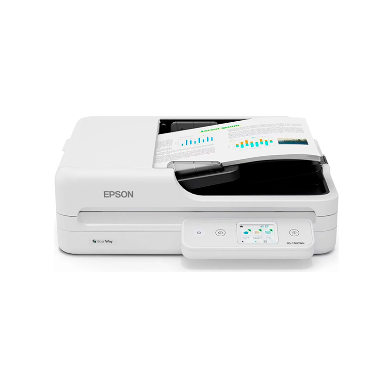 ESCáNER EPSON DS-1760WN CAMA PLANA EN RED 30PPM/60IPM ADF 60 HOJAS WIFI TáCTIL - 'WORKFORCE DS-1760WN